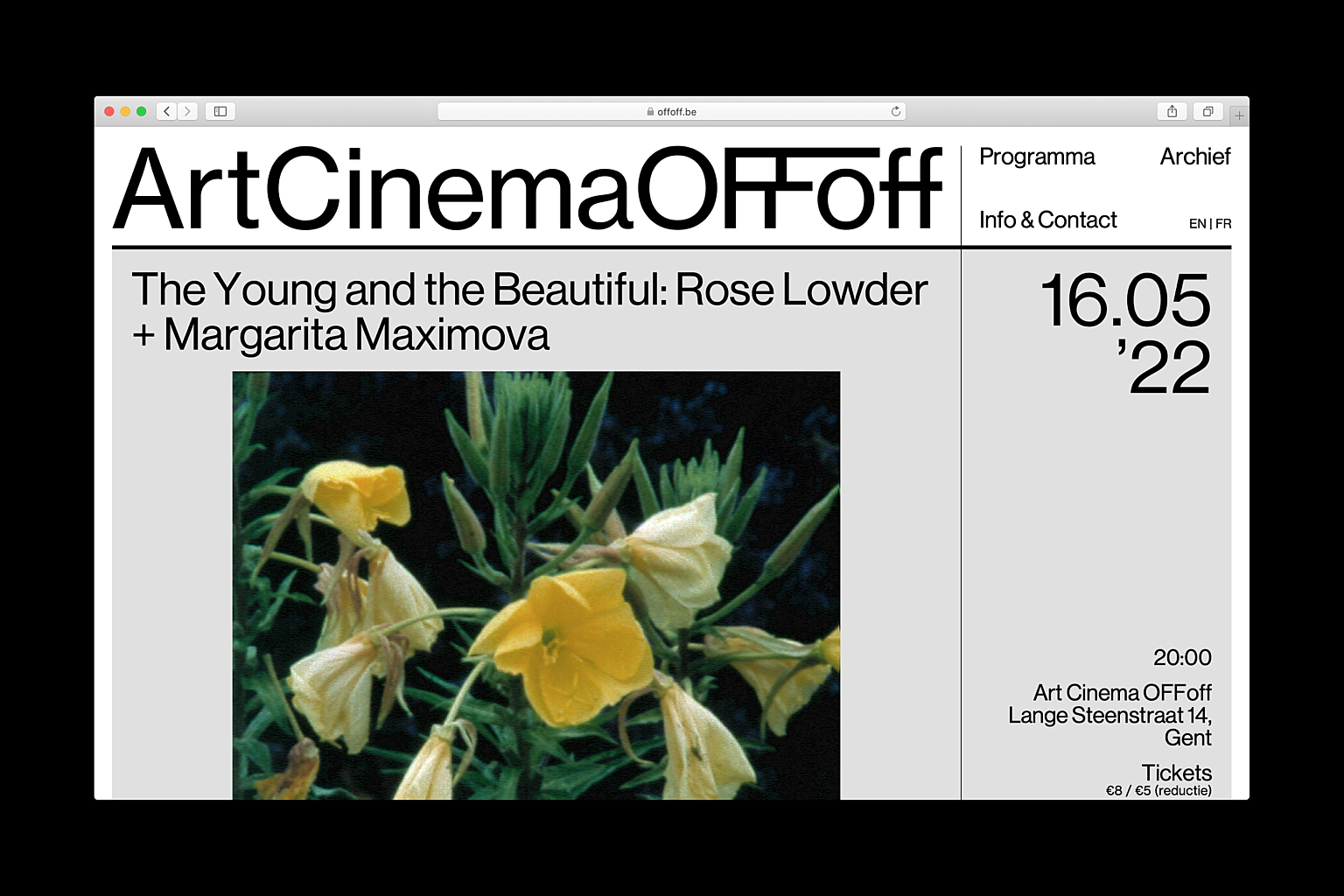 Art Cinema OF Foff website 3